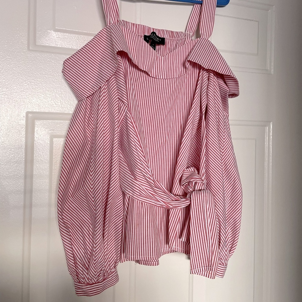 Off the shoulder tie top